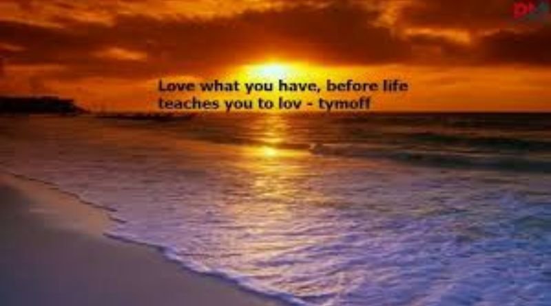 Love What You Have, Before Life Teaches You to Love - Tymoff